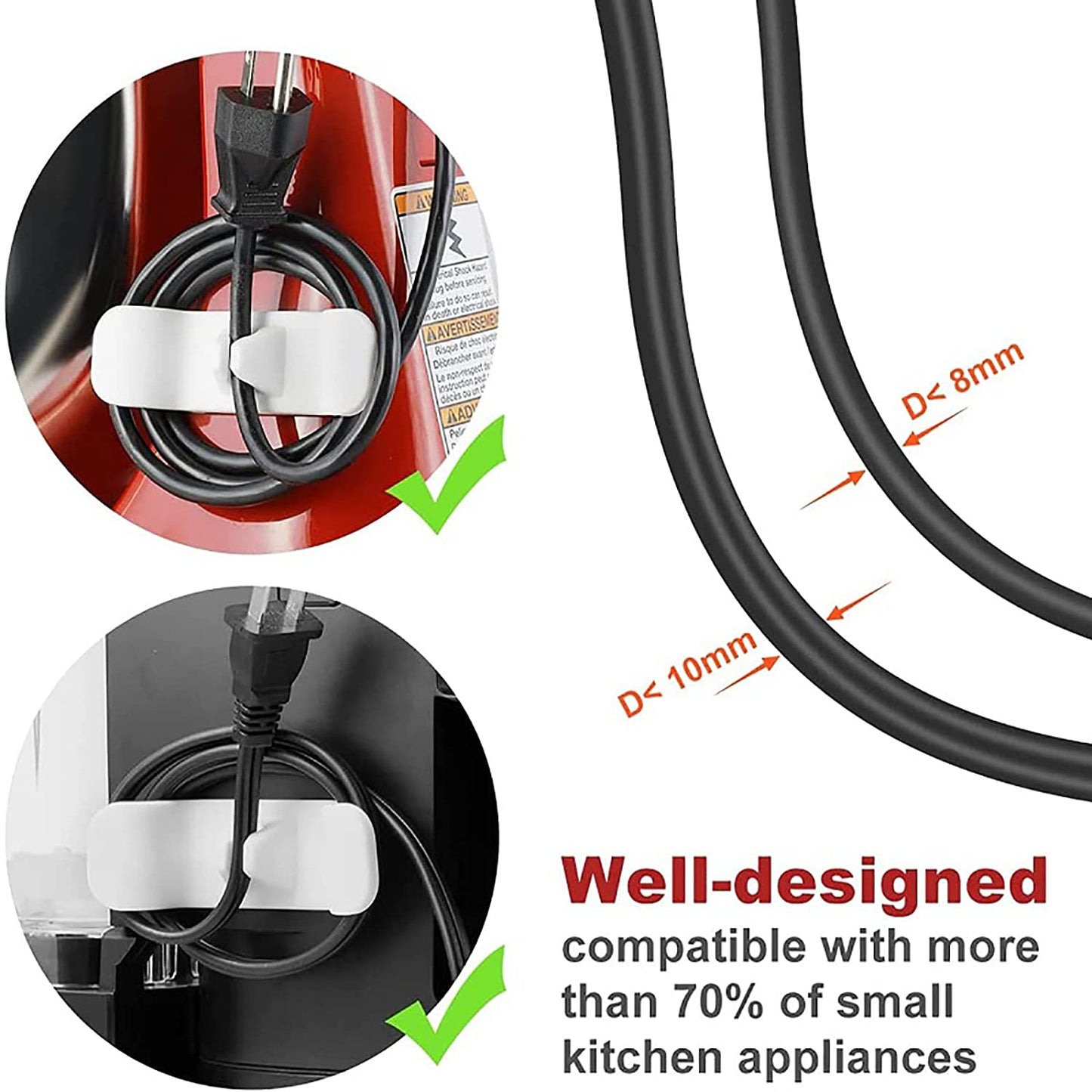 3 pc. Appliance Cord Organizer Clip